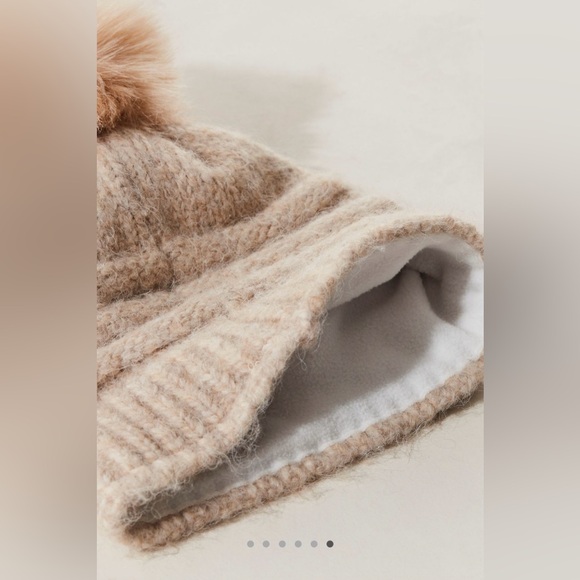 Free People Aggie Woven Pom Beanie